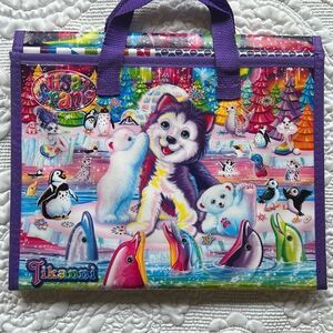 Lisa Frank Art Case Tikanni Dog Penguin Dolphin